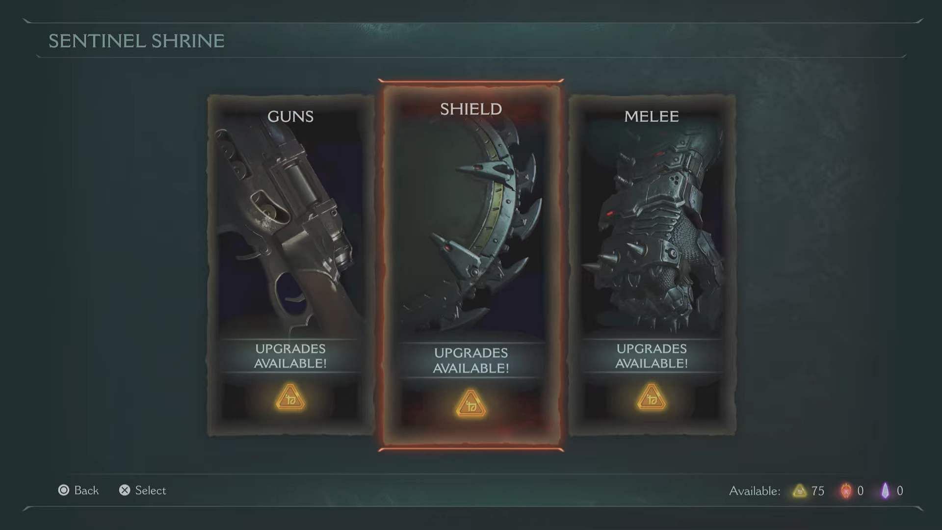 Use Sentinel Shrine to upgrade your weapons (Image via Sportskeeda Gaming/Bethesda Softworks)
